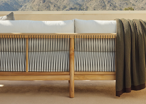 Neighbor oudoor teak sofa with cushions
