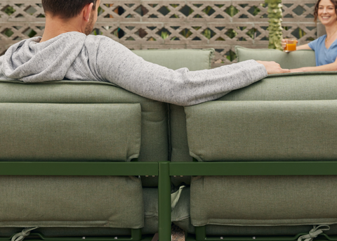 Neighbor aluminum outdoor Terra Sofa in Olive