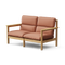 Felloe Loveseat, with arms, in Heritage Rust, three-quarter view