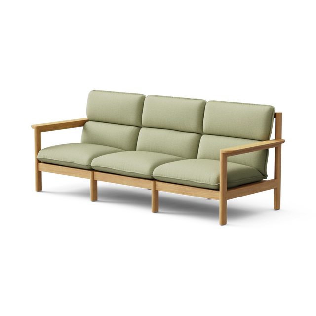 Felloe Sofa - Sunbrella Heritage Leaf / Teak Arm