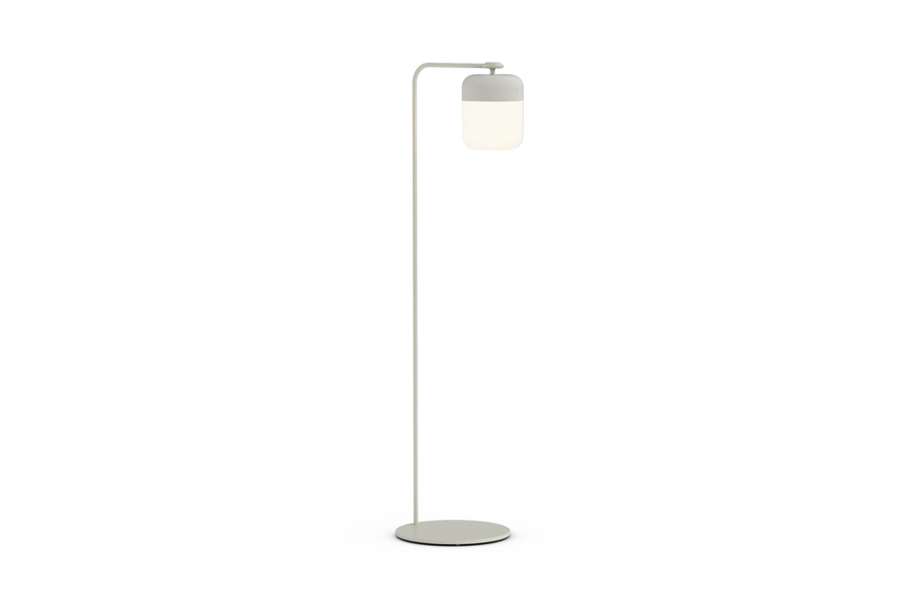 Acorn Lantern Stand, with lantern, in Putty