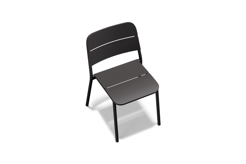 Bandwidth Dining Chair (Set of 2), in Charcoal, overhead view