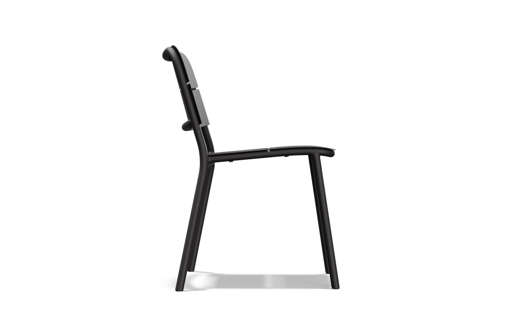 Bandwidth Dining Chair (Set of 2), in Charcoal, profile view