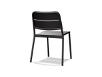 Bandwidth Dining Chair (Set of 2), in Charcoal, rear view