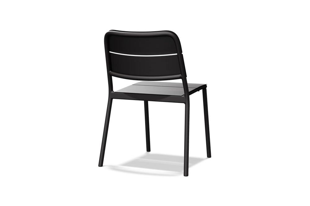 Bandwidth Dining Chair (Set of 2), in Charcoal, rear view