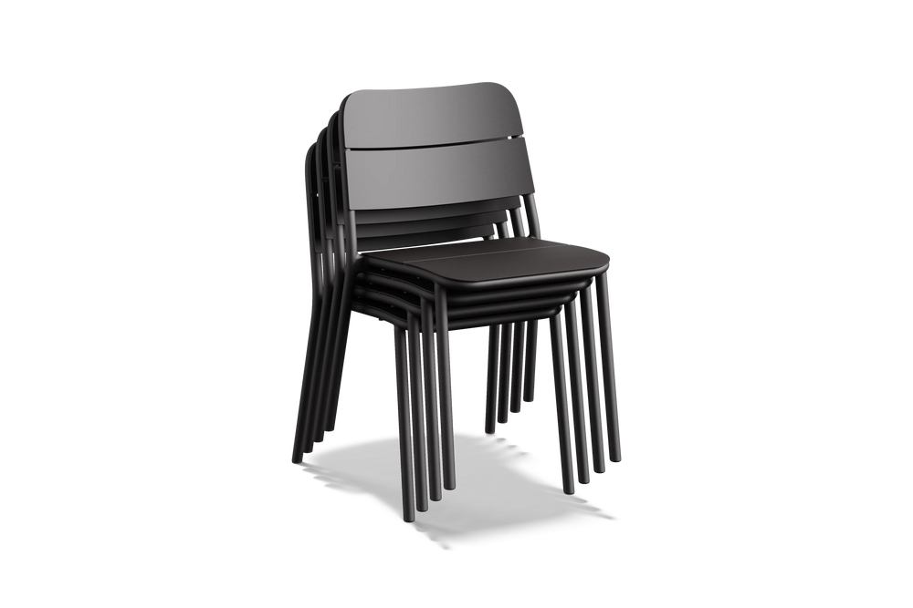 Bandwidth Dining Chair (Set of 2), in Charcoal, stacked view