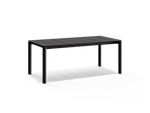 Bandwidth Dining Table, in Charcoal, three-quarter view