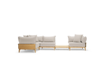 Bluff Sectional with In-line Table, in Parchment, front view