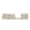Bluff Sofa with In-line Table, in Parchment, front view