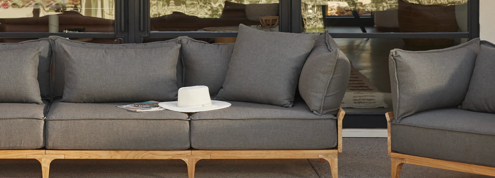Bluff Sofa - Sunbrella Huntington Parchment, alternate view