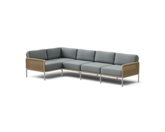 Camber 5-Piece Sectional in Sunbrella Shelter Surf