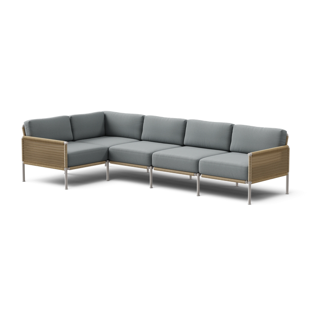 Camber Sectional - Sunbrella Shelter Surf / Five Piece