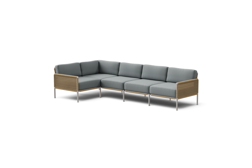 Camber 5-Piece Sectional in Sunbrella Shelter Surf