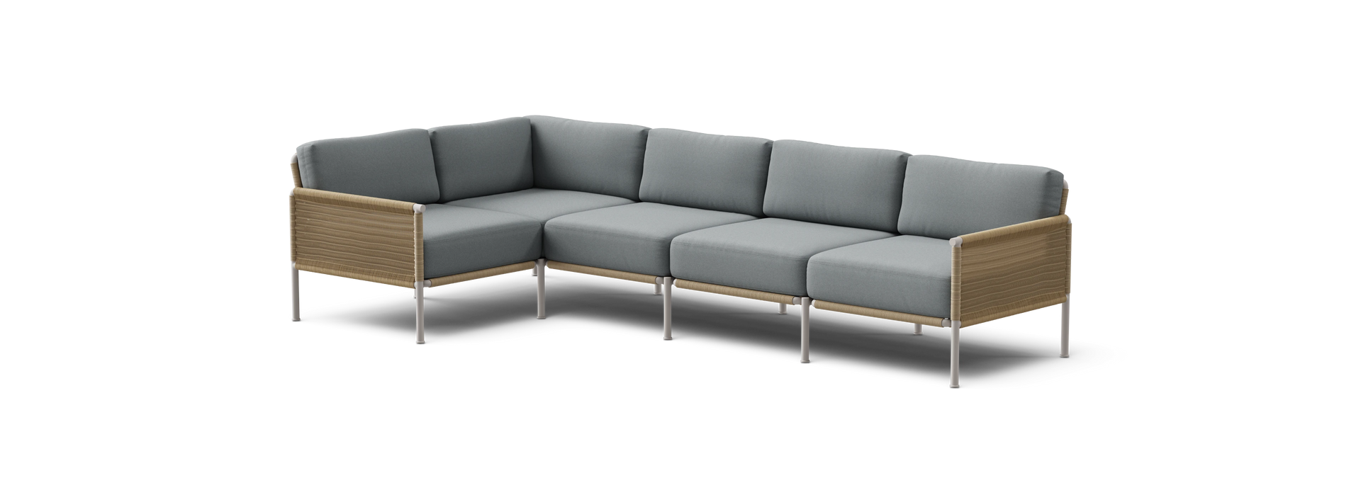 Camber Sectional - Sunbrella Shelter Surf / Five Piece