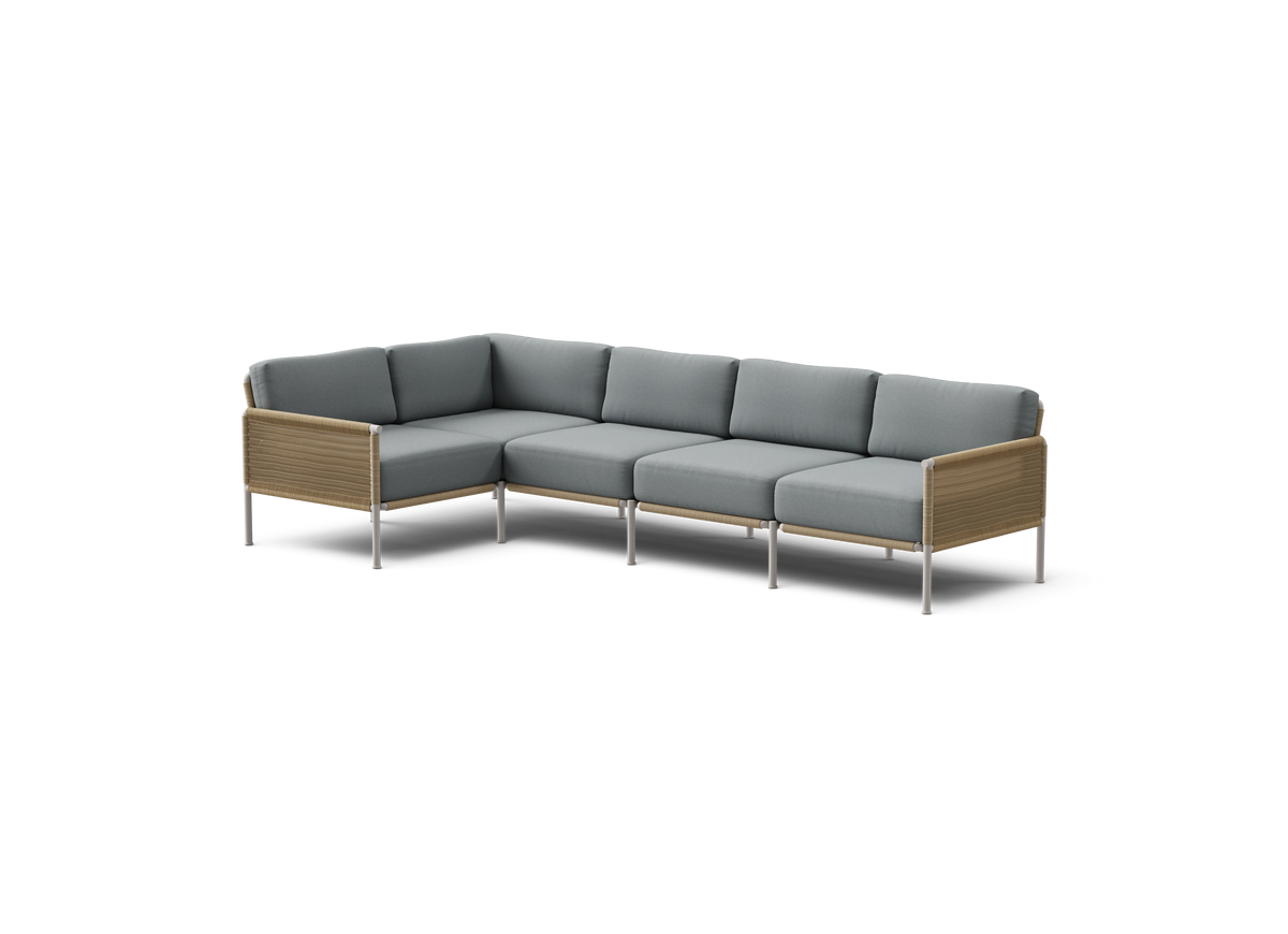 Camber Sectional - Sunbrella Shelter Surf / Five Piece
