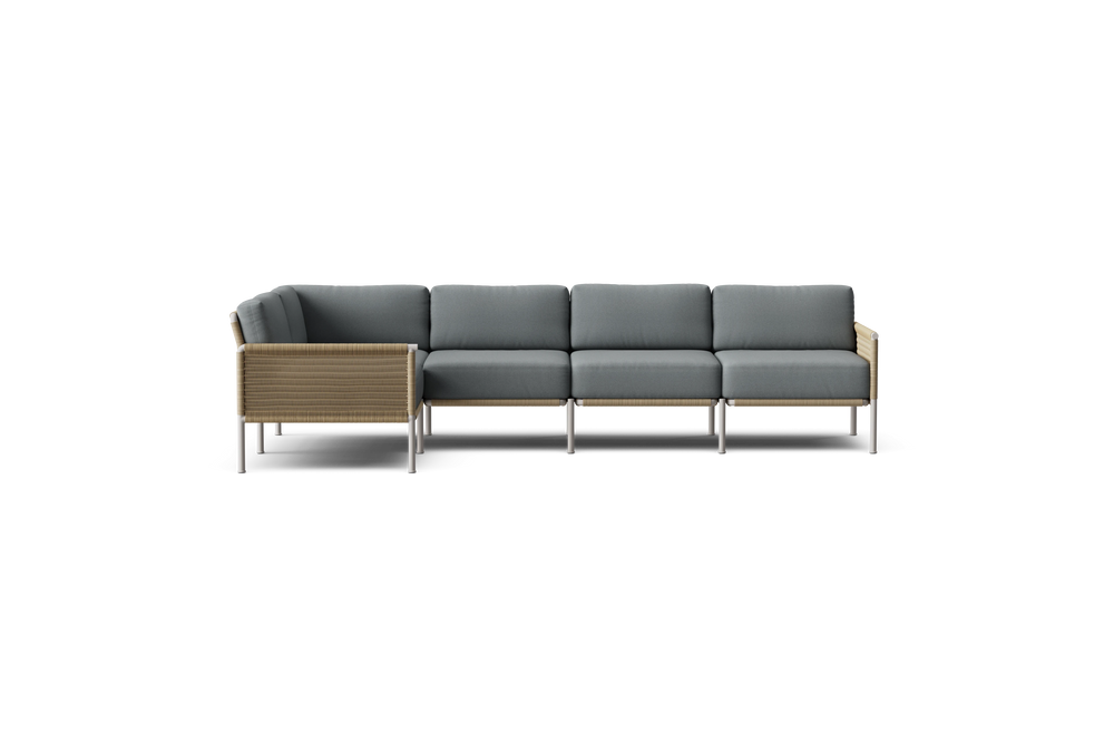 Camber 5-Piece Sectional in Sunbrella Shelter Surf