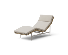 Camber Chaise Lounge, in Dune, three-quarter view