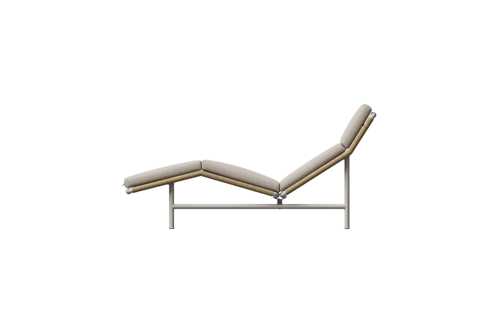 Camber Chaise Lounge, in Dune, profile view