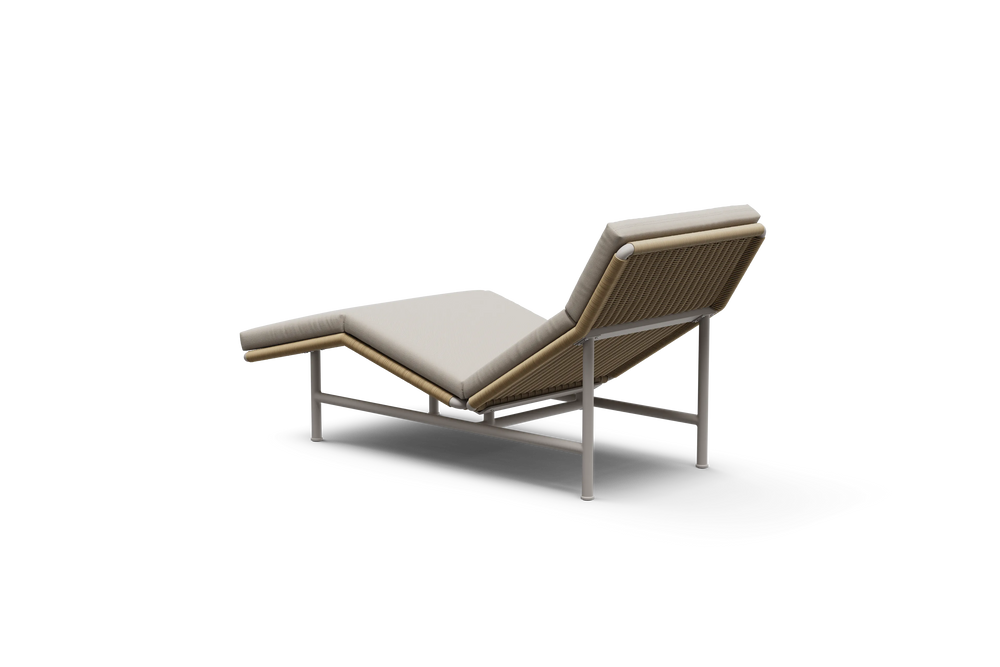 Camber Chaise Lounge, in Dune, rear view