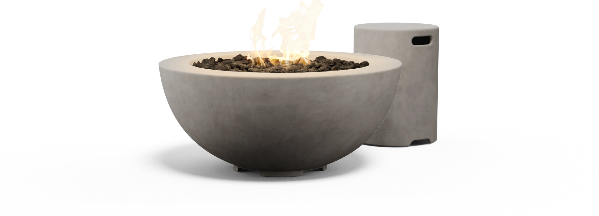 Coupe Fire Table - Propane - Stone / 39"