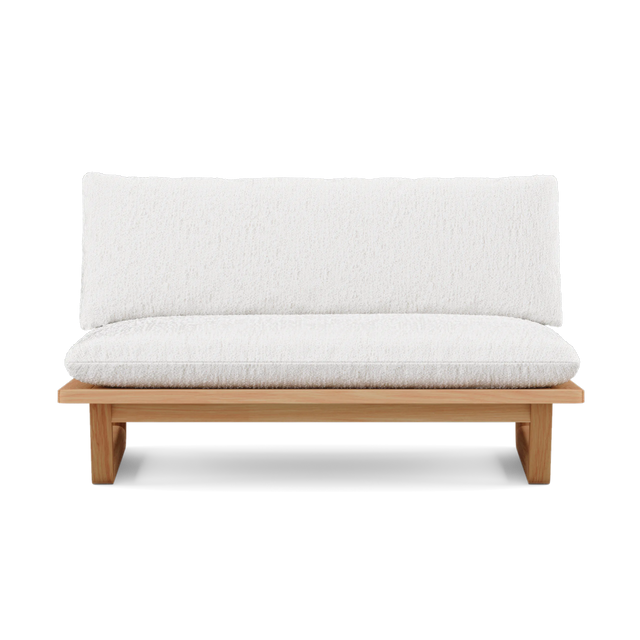 Dweller Outdoor Settee - Sunbrella Improve White
