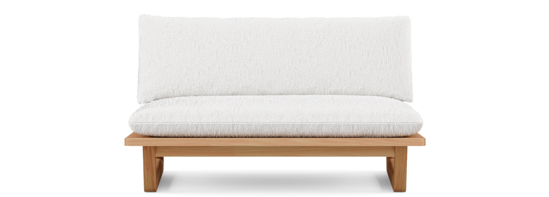 Dweller Outdoor Settee - Sunbrella Improve White
