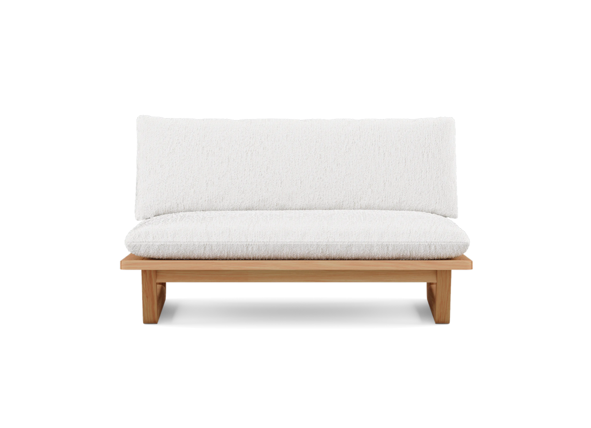 Dweller Outdoor Settee - Sunbrella Improve White