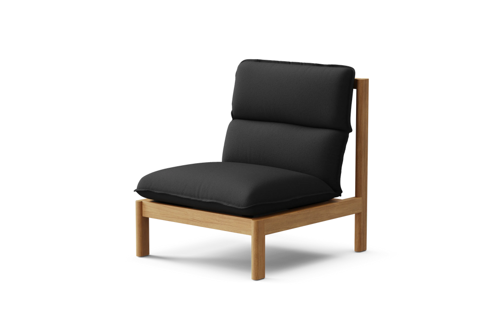 Felloe Chair, in Nuance Charcoal, three-quarter view