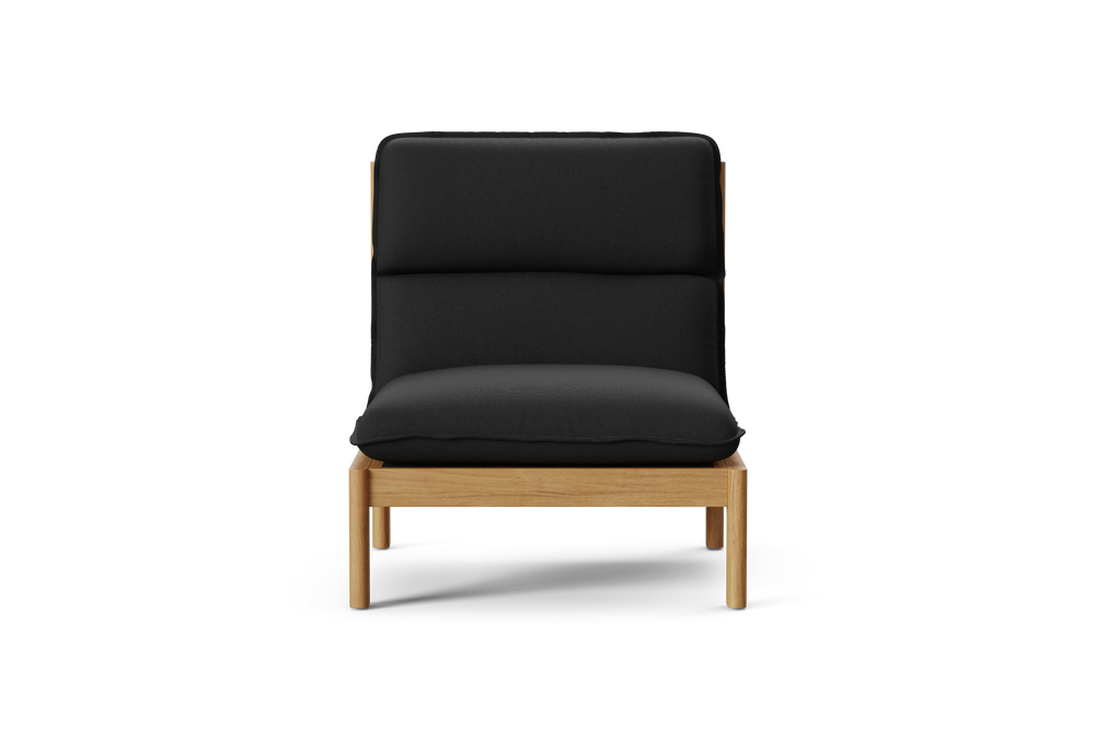 Felloe Chair, in Nuance Charcoal, front view