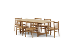 Felloe Dining Set, three-quarter view