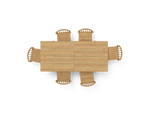 Felloe Dining Set, overhead view