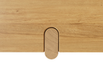 Felloe Side Table, leg detail view