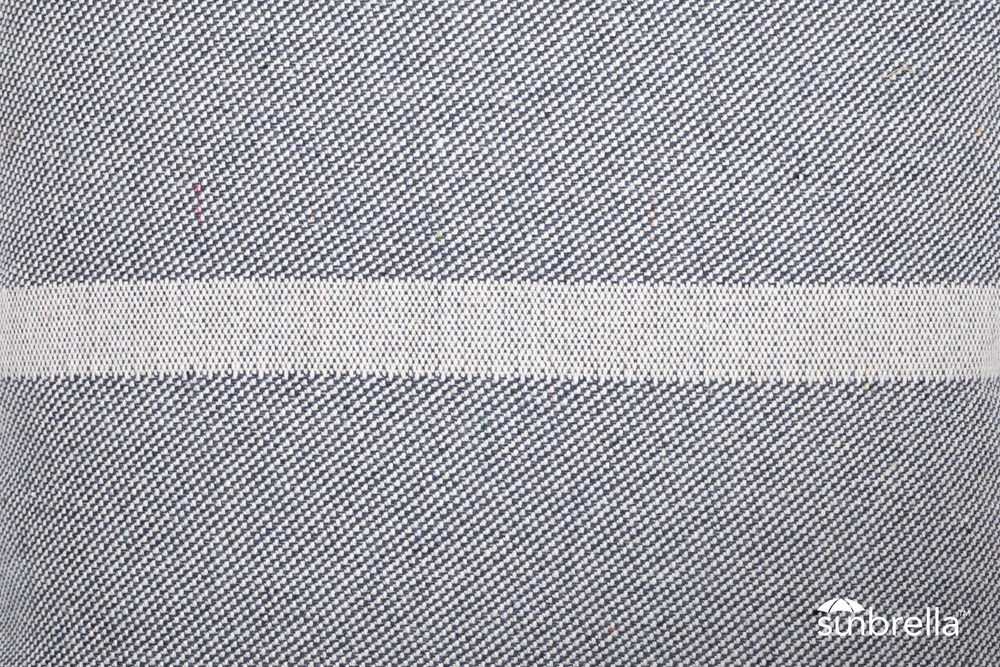 Glyph Throw Pillow in Indigo — fabric closeup