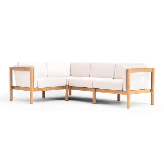 Haven Sectional - Sunbrella Canvas Canvas / Four Piece / Cushion Arm