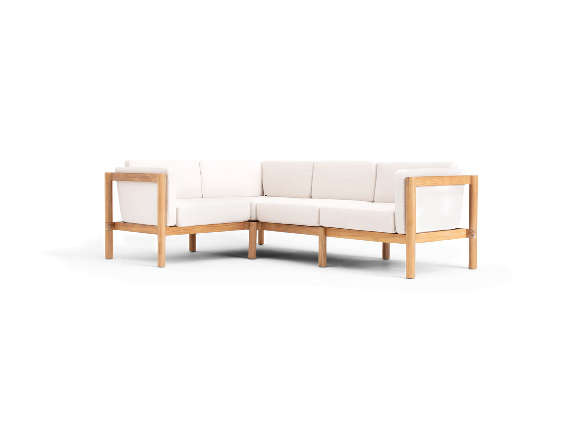 Haven Sectional - Sunbrella Canvas Canvas / Four Piece / Cushion Arm