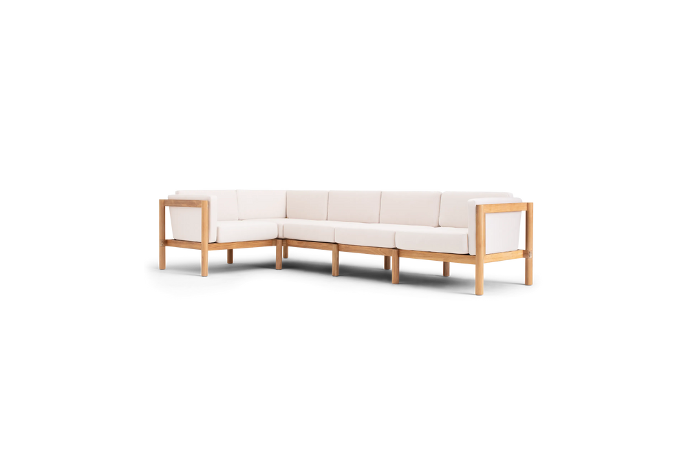 Haven Sectional, with cushion arms, in Canvas, three-quarter view