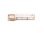 Haven Sectional, with cushion arms, in Canvas, front view