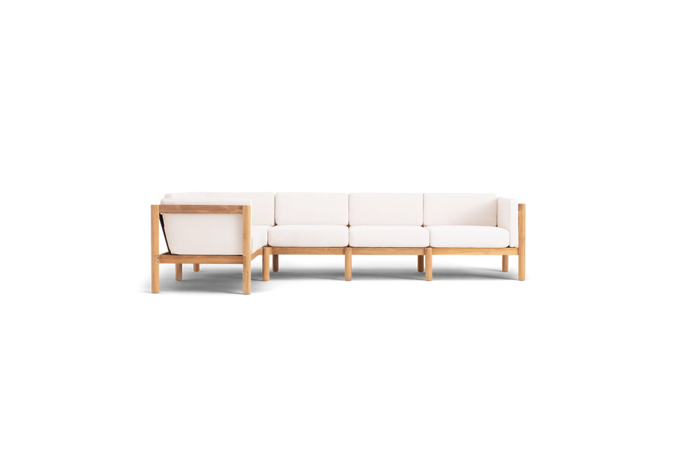 Haven Sectional, with cushion arms, in Canvas, front view