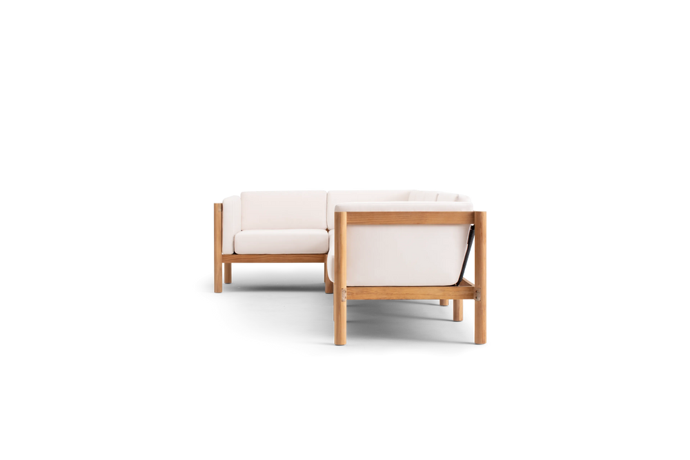 Haven Sectional, with cushion arms, in Canvas, profile view