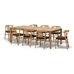 Haven Dining Set, three-quarter view