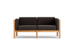 Haven Loveseat, with cushion arms, in Coal, front view