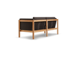 Haven Loveseat, with cushion arms, in Coal, rear view