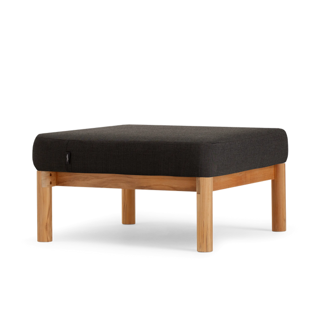 Haven Ottoman - Sunbrella Canvas Coal, alternate view
