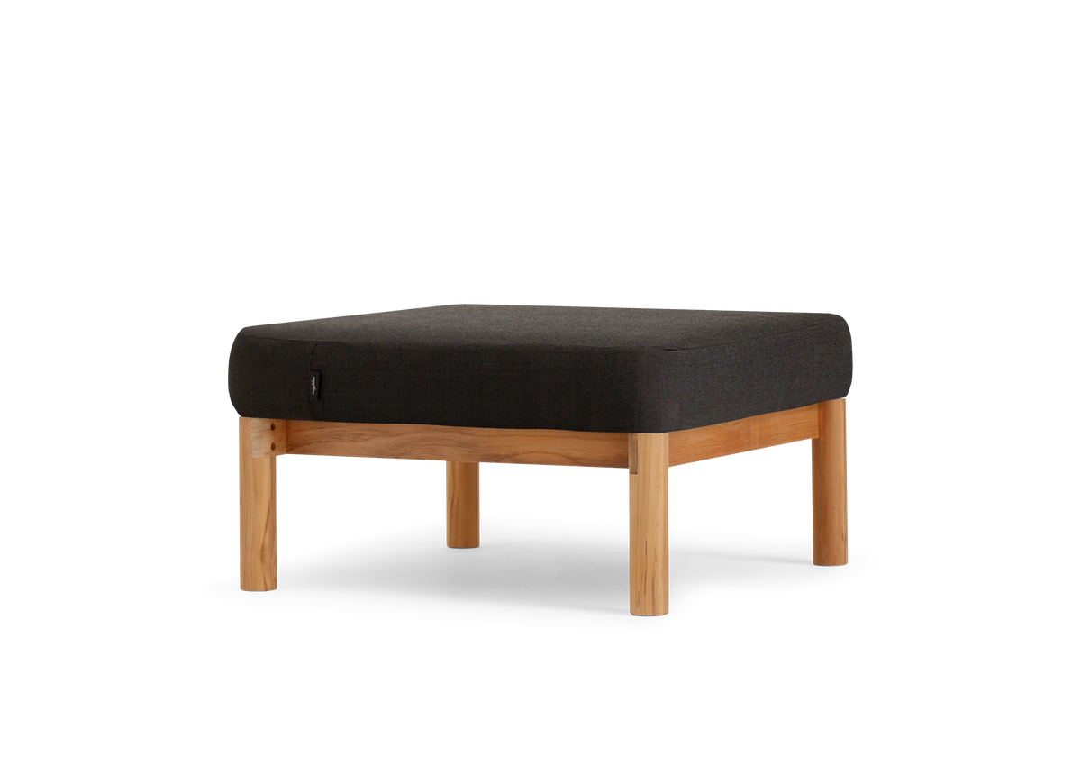 Haven Ottoman - Sunbrella Canvas Coal, alternate view