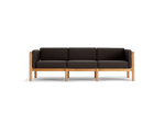 Haven Sofa, with cushion arms, in Coal, front view