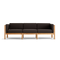 Haven Sofa, with cushion arms, in Coal, front view