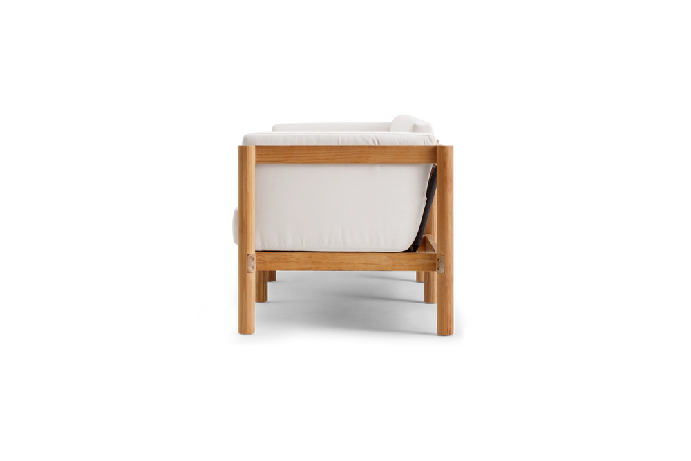 Haven Sofa, with cushion arms, in Canvas, profile view