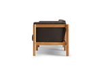 Haven Sofa, with cushion arms, in Coal, profile view