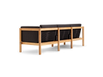 Haven Sofa, with cushion arms, in Coal, rear view