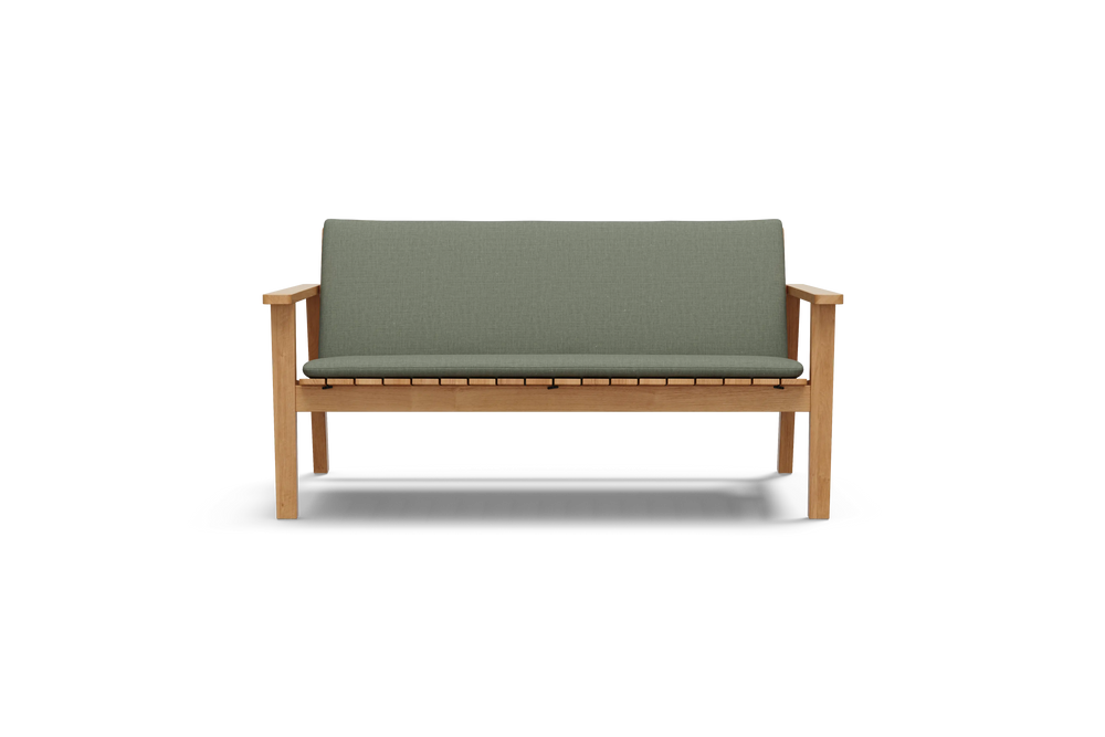 Low Bench Pad, with pad, in Olive, front view